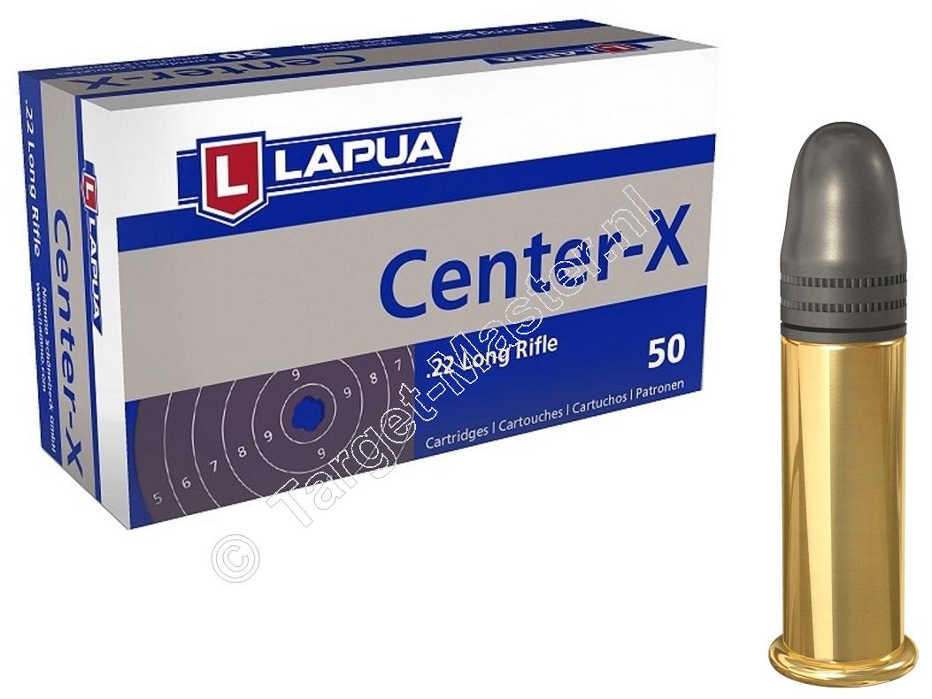 Lapua CENTER-X Ammunition .22 Long Rifle 40 grain Lead Round Nose box of 50